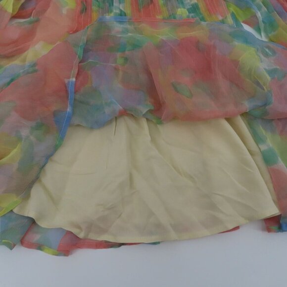 Stella McCartney Kids Girls 3T 3 Years All Silk Watercolor Floral Flower Dress - Picture 5 of 15